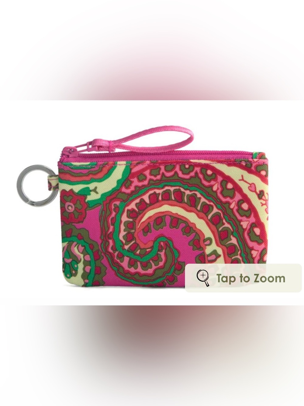 Vera Bradley Outlet Zip ID Case in Polyester NWT Capri Pink
